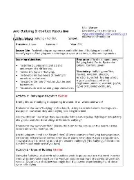 Students participating in a circle time activity about bullying