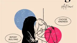 Students forming a circle of support