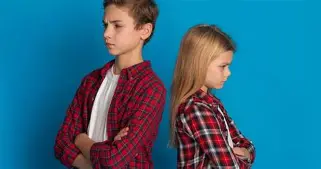 Siblings hugging and showing support