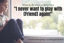 Child smiling and interacting with peers