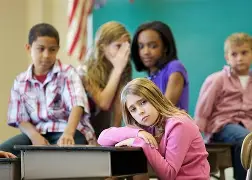 A child receiving support from a trusted adult