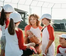 Group of children playing peacefully